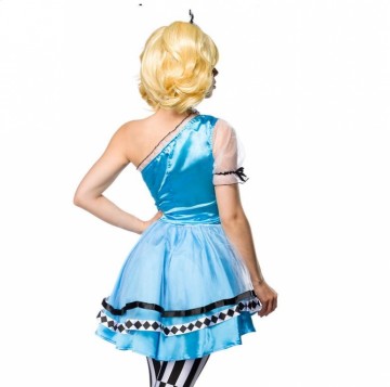 Alice in Wonderland compleet fantasie setje blauw S-XL