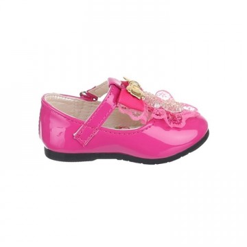 Baby ballerina schoentjes versierd roze pink maat 13-16