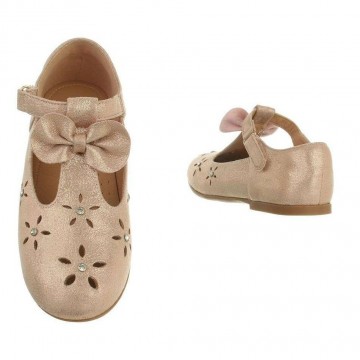 Ballerinas glitter strass champagne goud 30 35