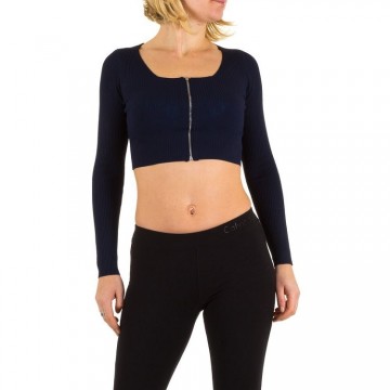 Bolero crop top blauw