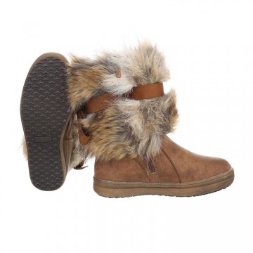 Bontlaarzen UGGS look laarzen camel bruin