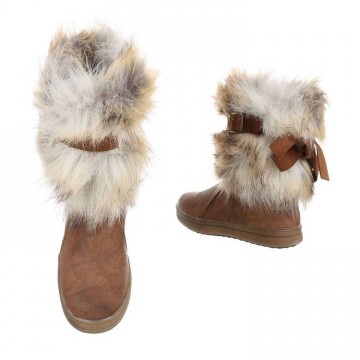 Bontlaarzen UGGS look laarzen camel bruin