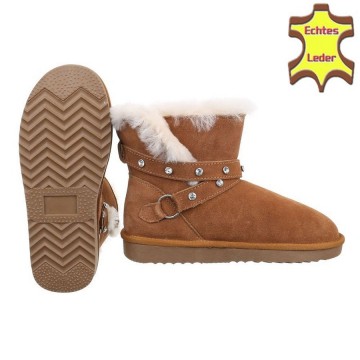 Bontlaarzen uggs look strass camel