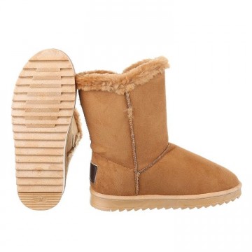 Bontlaarzen UGGS-look strass steen 19 cm camel