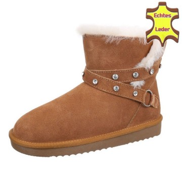 Bontlaarzen uggs look strass camel