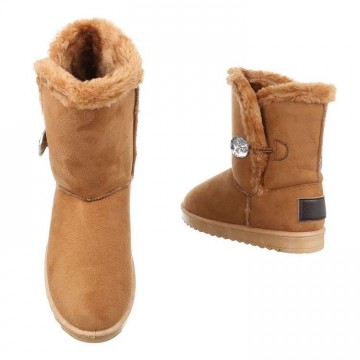 Bontlaarzen UGGS-look strass steen 19 cm camel