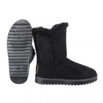 Bontlaarzen UGGS-look strass steen 19 cm zwart