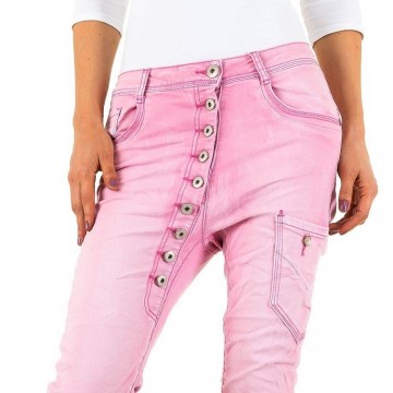 Skinny jeans grote maten roze