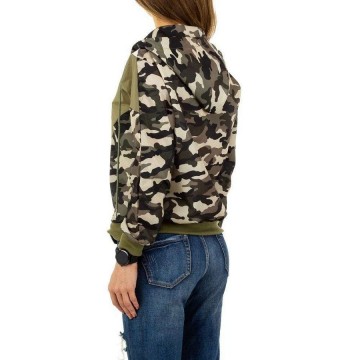 Camouflage print jasje legergroen