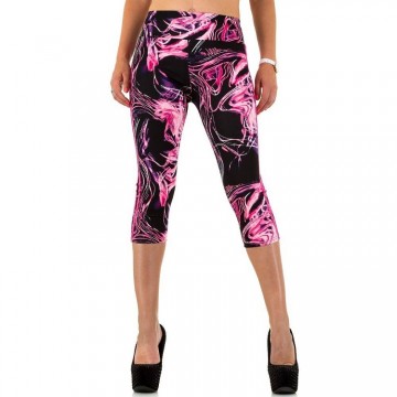 Capri legging zwart roze