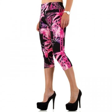 Capri legging zwart roze