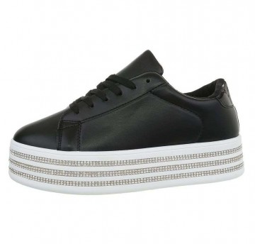 Dames sneakers zwart strass