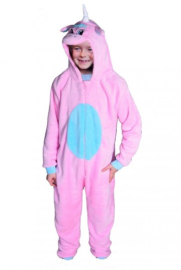 Eenhoorn dieren onesie unicorn meisjes roze 2-11 jaar