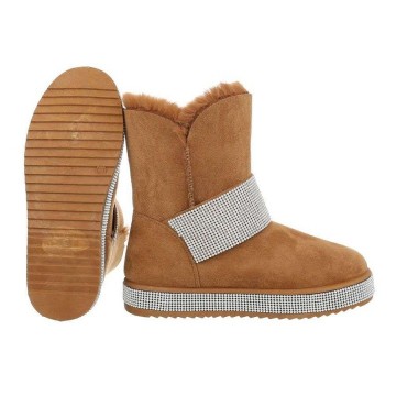 Enkellaarsjes strass camel