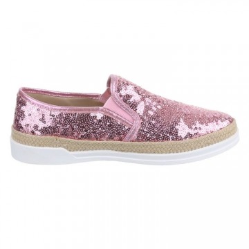 Espadrilles instap zomer schoenen pailletten roze