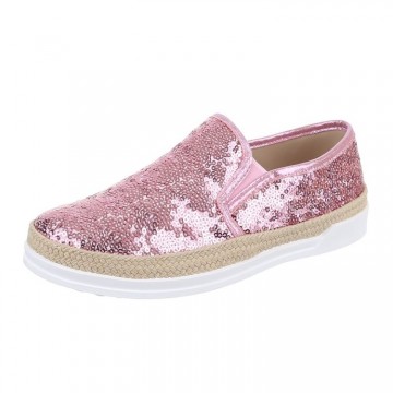 Espadrilles instap zomer schoenen pailletten roze