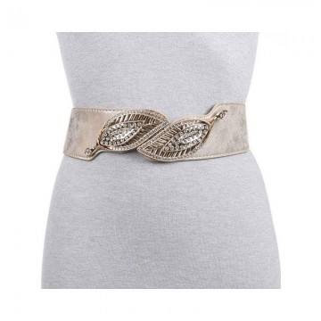 Heupriem strass goud beige