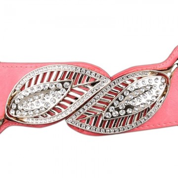 Heupriem strass koraal rood