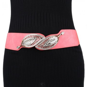 Heupriem strass koraal rood