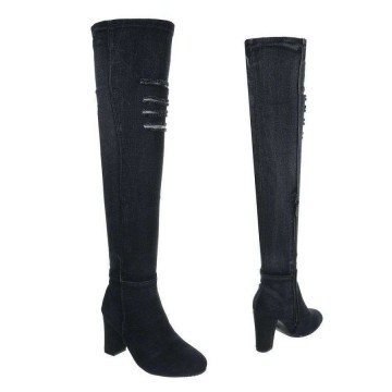 Hoge laarzen hak zwart