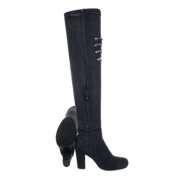 Hoge laarzen hak zwart