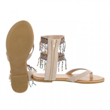 Ibiza slippers kraaltjes beige