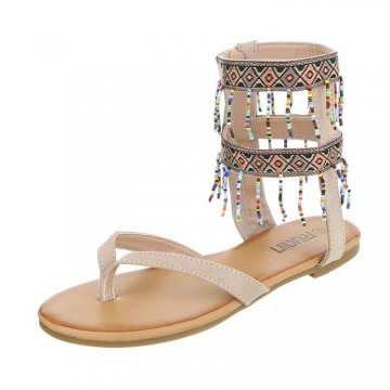 Ibiza slippers kraaltjes khaki beige