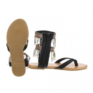 Ibiza slippers kraaltjes zwart