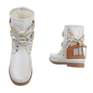 Ibiza style laarzen zilver