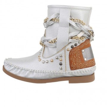 Ibiza style laarzen zilver