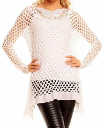 Tuniek met spaghetti top wit