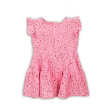 Kanten baby jurkje roze 0 12 maand