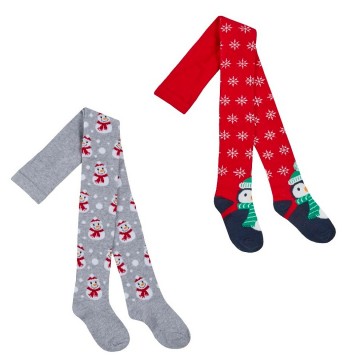 Kerst winter maillot meisjes grijs of rood 2-8 jaar