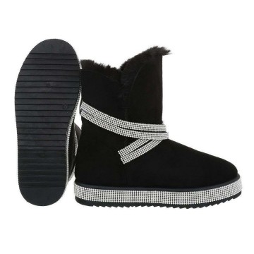 Laarsjes strass zwart