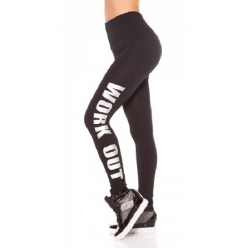 Legging workout zilver-zwart