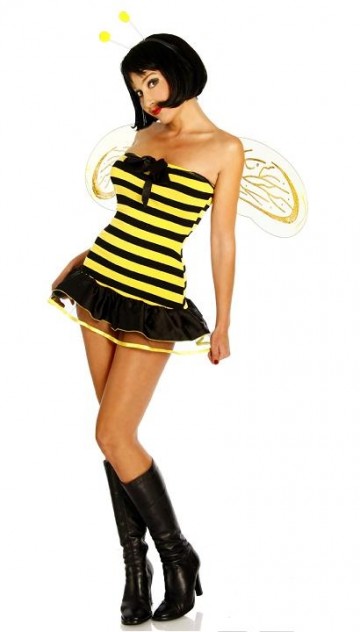 Maja de Bij compleet kostuum zwart geel XS-3XL