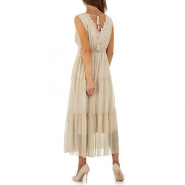 Maxi jurk ibiza beige  0