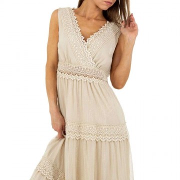 Maxi jurk ibiza beige