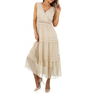 Maxi jurk ibiza beige