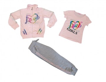 Meisjes 3 delige joggingset 4-12 jaar