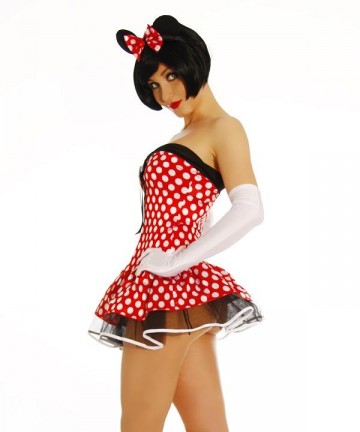 Minnie Mouse strapless compleet setje XS-M