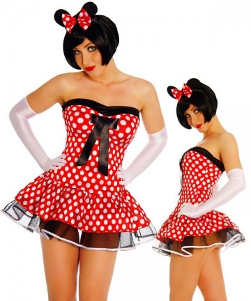 Minnie Mouse strapless compleet setje XS-M