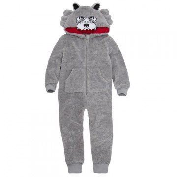 Onesie jongens wolf grijs 7-13 jaar