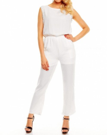 Dames zomer jumpsuit wit