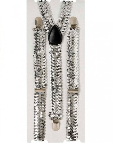 Pailletten bretels zilver