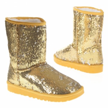 Dames laarzen met pailletten goud