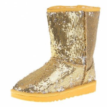 Dames laarzen met pailletten goud