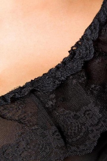 Piraten jurk met kant en rouches zwart