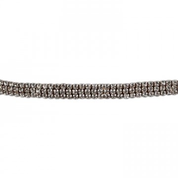 Ketting riem met 3 lijntjes strass goud