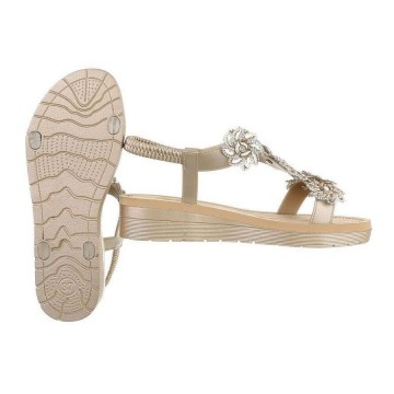 Riem sandalen strass goud
